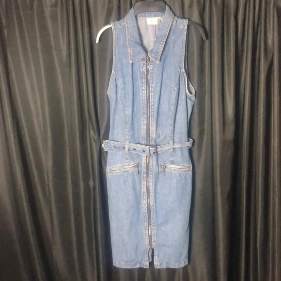 Vintage‎ Denim Dress - Picture 1 of 8